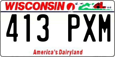 WI license plate 413PXM