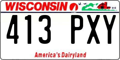 WI license plate 413PXY