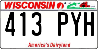 WI license plate 413PYH