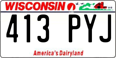WI license plate 413PYJ