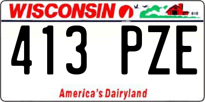 WI license plate 413PZE