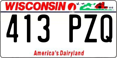 WI license plate 413PZQ