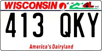 WI license plate 413QKY