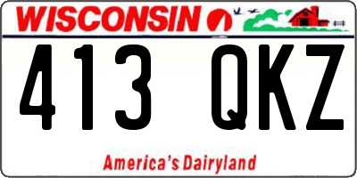 WI license plate 413QKZ