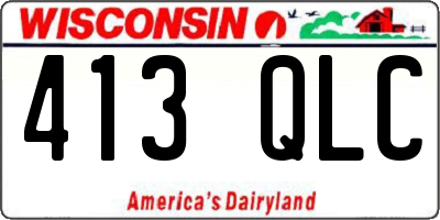 WI license plate 413QLC