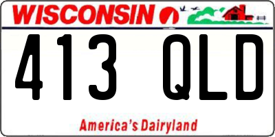 WI license plate 413QLD