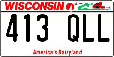 WI license plate 413QLL