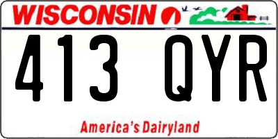 WI license plate 413QYR