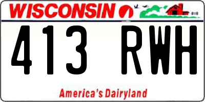 WI license plate 413RWH