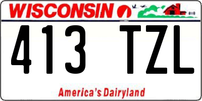 WI license plate 413TZL