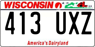 WI license plate 413UXZ