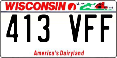 WI license plate 413VFF