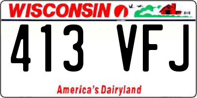 WI license plate 413VFJ