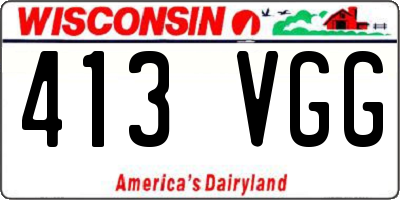 WI license plate 413VGG