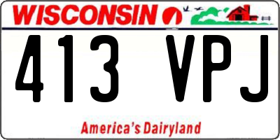 WI license plate 413VPJ