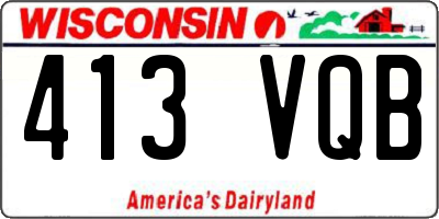 WI license plate 413VQB