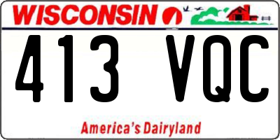 WI license plate 413VQC