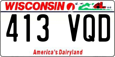 WI license plate 413VQD