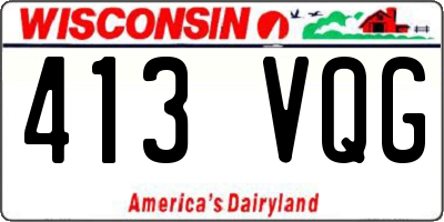 WI license plate 413VQG