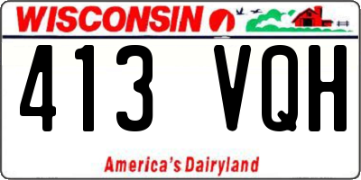 WI license plate 413VQH