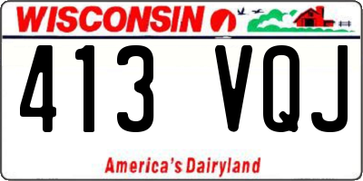 WI license plate 413VQJ