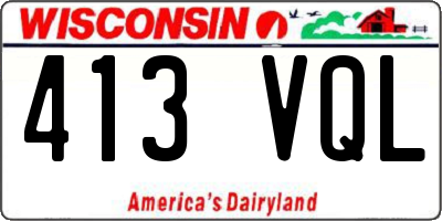 WI license plate 413VQL