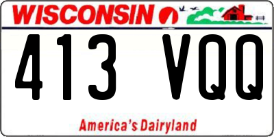 WI license plate 413VQQ