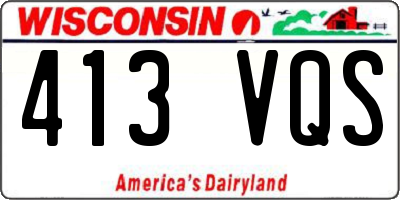 WI license plate 413VQS