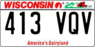WI license plate 413VQV