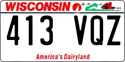 WI license plate 413VQZ