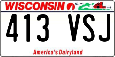 WI license plate 413VSJ
