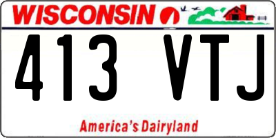 WI license plate 413VTJ