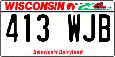 WI license plate 413WJB