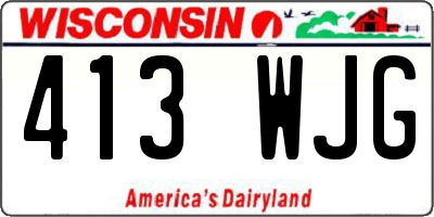 WI license plate 413WJG