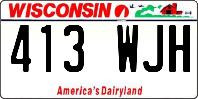 WI license plate 413WJH