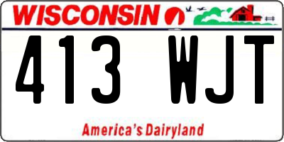WI license plate 413WJT