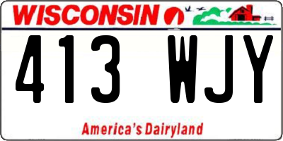 WI license plate 413WJY