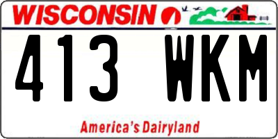 WI license plate 413WKM