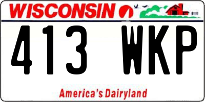 WI license plate 413WKP