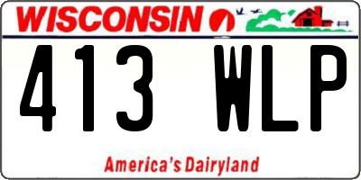 WI license plate 413WLP