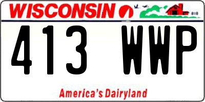 WI license plate 413WWP