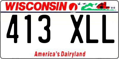 WI license plate 413XLL