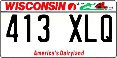 WI license plate 413XLQ