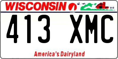 WI license plate 413XMC