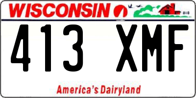 WI license plate 413XMF