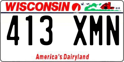 WI license plate 413XMN