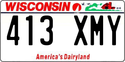 WI license plate 413XMY