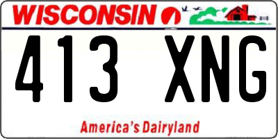 WI license plate 413XNG