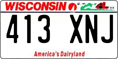 WI license plate 413XNJ