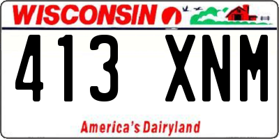 WI license plate 413XNM